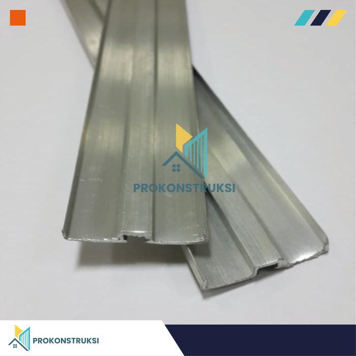 IDXXX- Profil Sambungan Polycarbonate Alumunium - List Omega - Warna Silver
