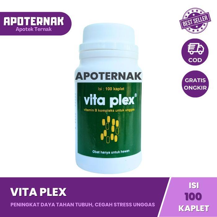 VITA PLEX 100 KAPLET VITAMIN B KOMPLEKS UNGGAS AYAM BURUNG LENGKAP