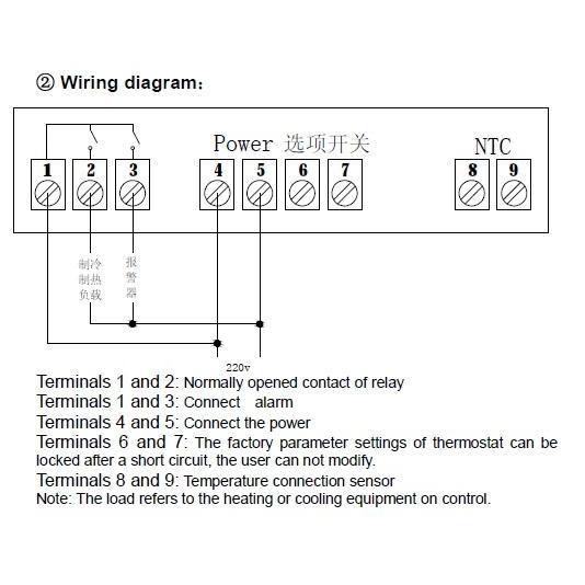 THERMOSTAT ALARM WILLHI WH-7016E TEMPERATURE CONTROL TERMOSTAT WH7016E