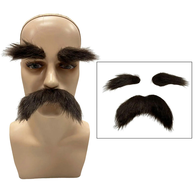 Eyebrows Kits Cosplay Pro Decoration Fake Mustache Set Facial Hair For Club Activities Masquerade