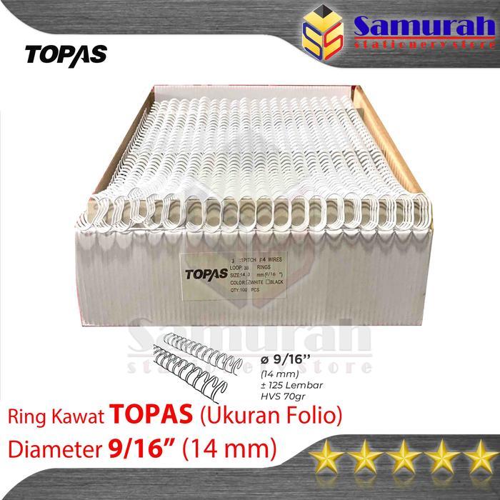 Ring Binder Kawat Topas Folio 9/16" / 14,0 Mm 38 Wire Ring Binding 3:1