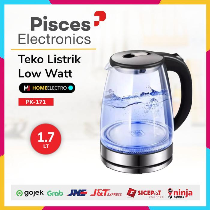 Ketel Teko Listrik Pisces PK-171 GS Low Watt 1.7 Liter Gelas PK171