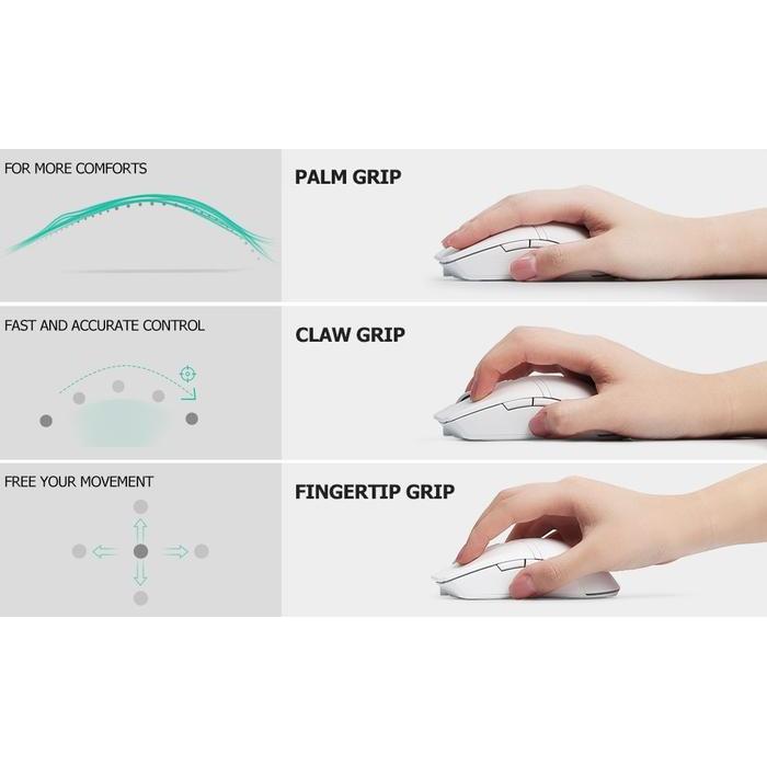 s55h- Delux M800 Pro Wireless Gaming Mouse With Paw 3370 Sensor