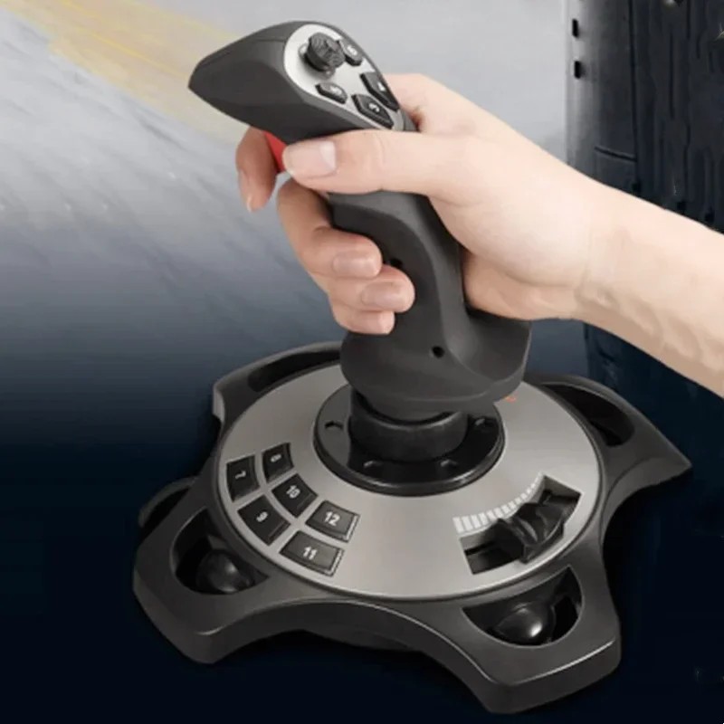 New Electric Game Plane Joystick Suitable For Computer Simulation Flight Fighter Flight Joystick