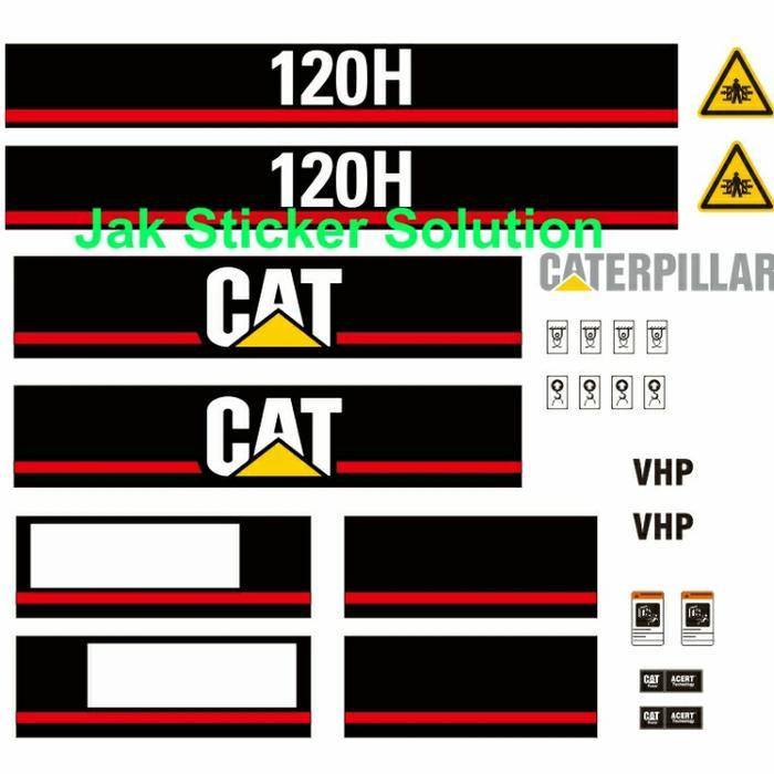 Stiker Motor Grader Cat 120H