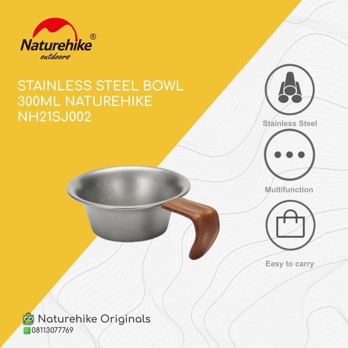 MANGKUK PANCI CAMPING STAINLESS STEEL BOWL 300ML NATUREHIKE NH21SJ002