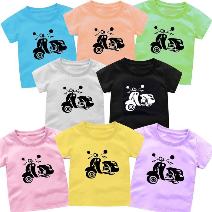 Baju Kaos Anak Vespa 1-12Tahun/Fashion Anak Perempuan Kaos Anak Cowok