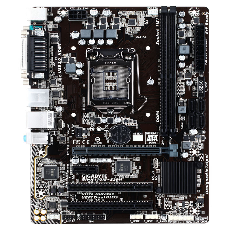 Gigabyte Ga-H110M-S2Ph Socket Lga 1151 Motherboard