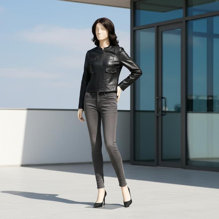 Jaket semi kulit wanita untuk motor anti air dan angin jaket turing wanita jaket motor wanita jaket