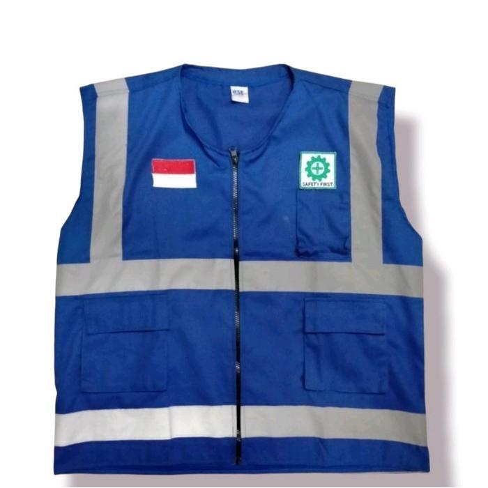 ORIGINAL Rompi Safety K3 / Rompi Proyek / Rompi Lapangan / Rompi Serbaguna READY STOCK
