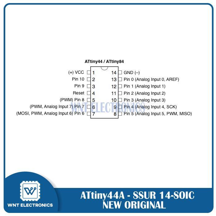 ototr- Attiny44 Attiny44A Attiny 44 Ssur Smd Tinyavr Microcontroller