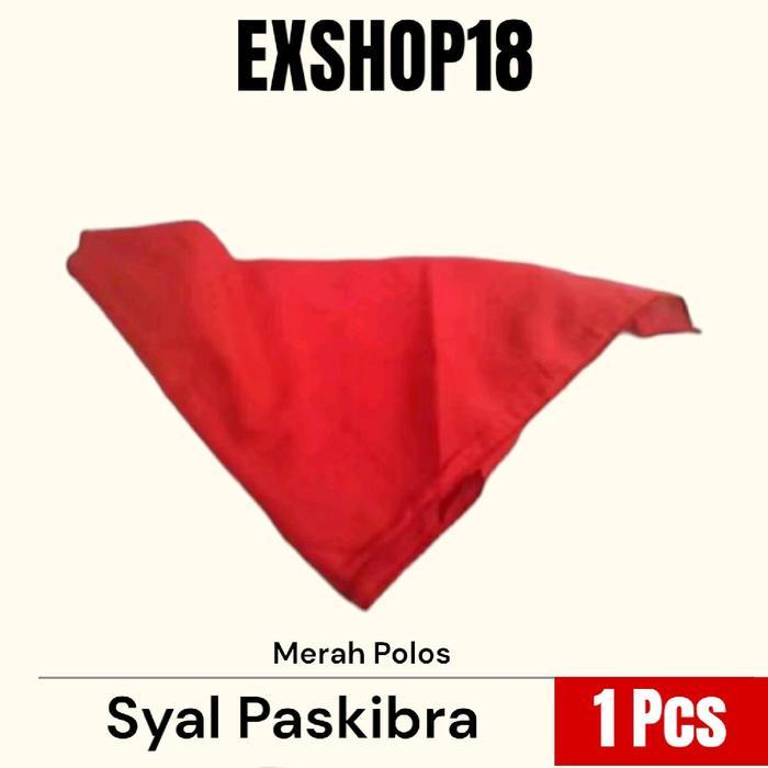 Syal Slayer Paskibra Segitiga Merah Polos / Syal Paskibraka Merah
