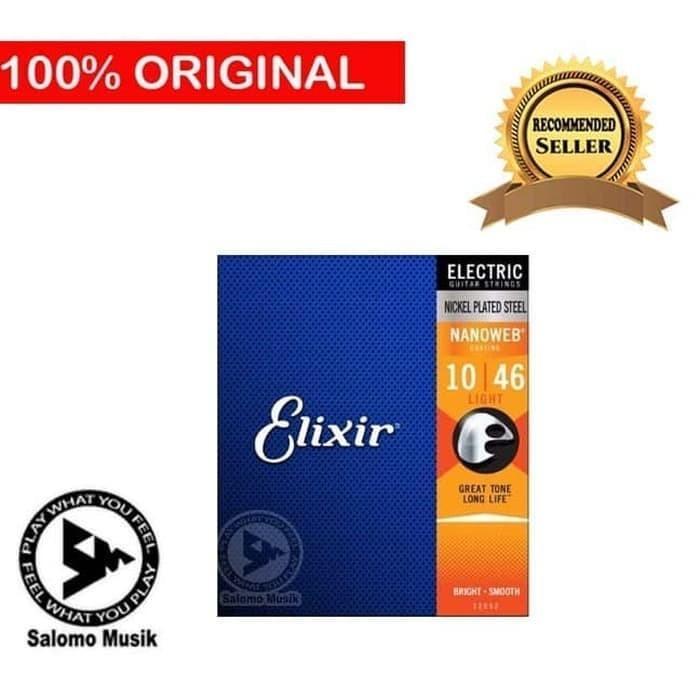 SENAR GITAR ELEKTRIK ELIXIR STRING 12052 NANOWEB LIGHT 1046 ORIGINAL