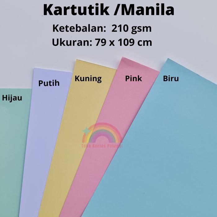 News karton manila / kartutik / karton warna ukuran A1 tebal 210 gsm