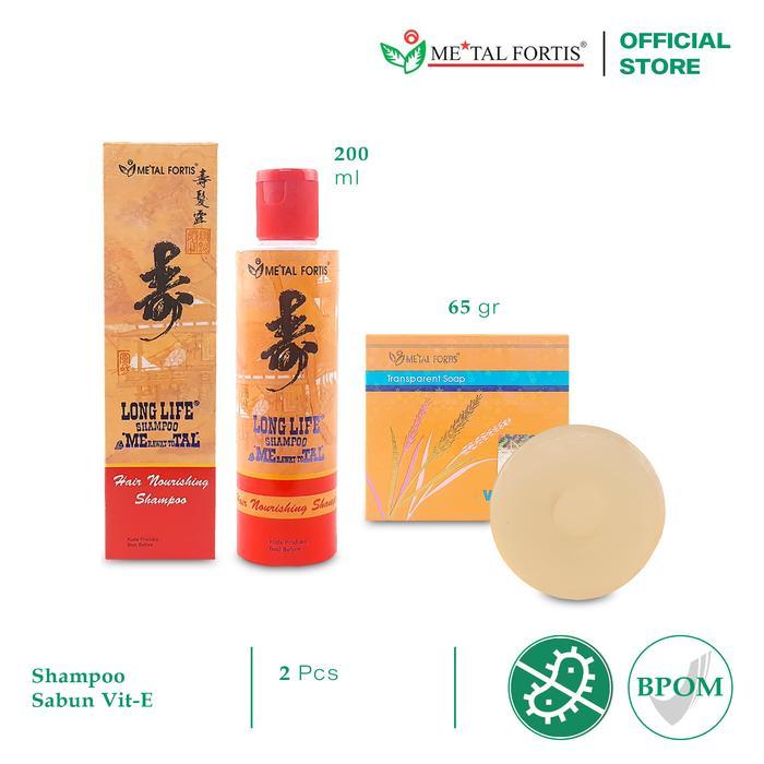 ASLI METAL FORTIS Combo 2 Shampo Metal 200ML Sabun Vit-E 65Gr BPOM Body Care Perawatan Tubuh CMB02
