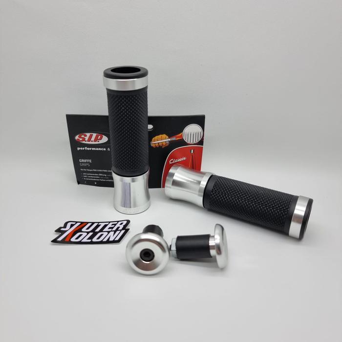 SIP HANDGRIP CNC GRIP SILVER VESPA NEW PX PX PS EXCEL EXCLUSIVE 2