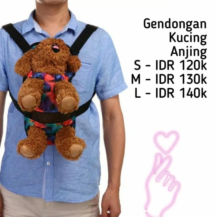 GENDONGAN KUCING ANJING LUCU MURAH GEMES - SIZE S