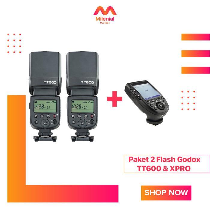 Paket 2 Flash Godox TT600 Universal + Trigger XPRO Godox