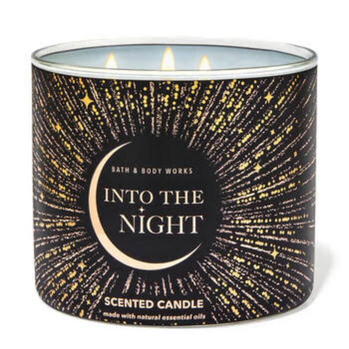 bath & body works / bbw 3-wick candle - into the night kode 109
