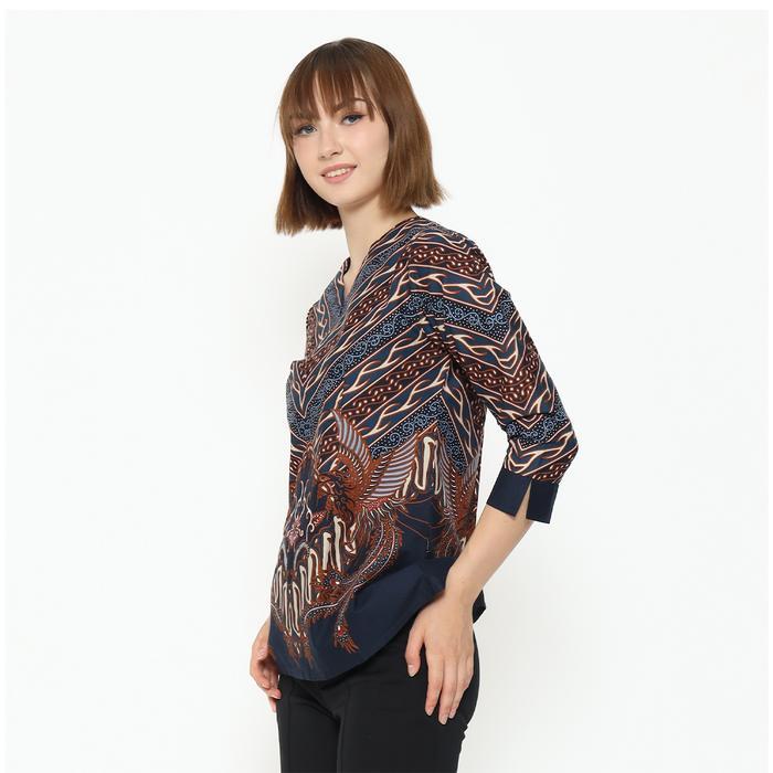 (COD) HADINATA BATIK WANITA BLOUSE MALINI MAGANI