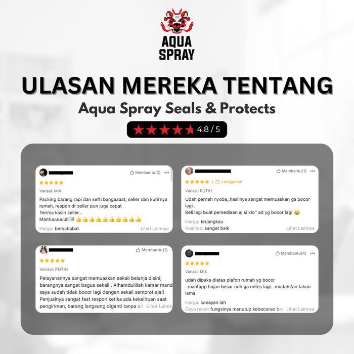 Aqua Spray - Cairan Penambal Bocor Dan Rembes - Rubber Sealant Spray Anti Bocor 500Ml