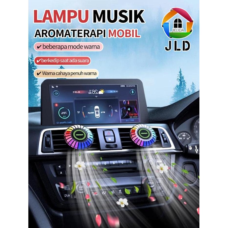 Lampu Musik Aromaterapi Mobil App Control Car Music Rhythm Lamp RGB LED Strip Kontrol Suara Irama