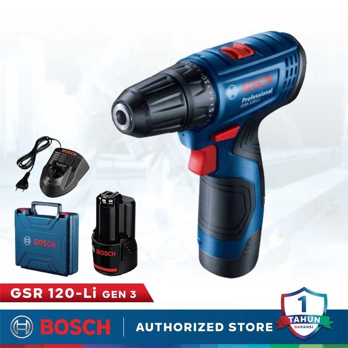 GSR 120 Li BOSCH Cordless Driver Drill Mesin Bor Obeng GSR120-Li