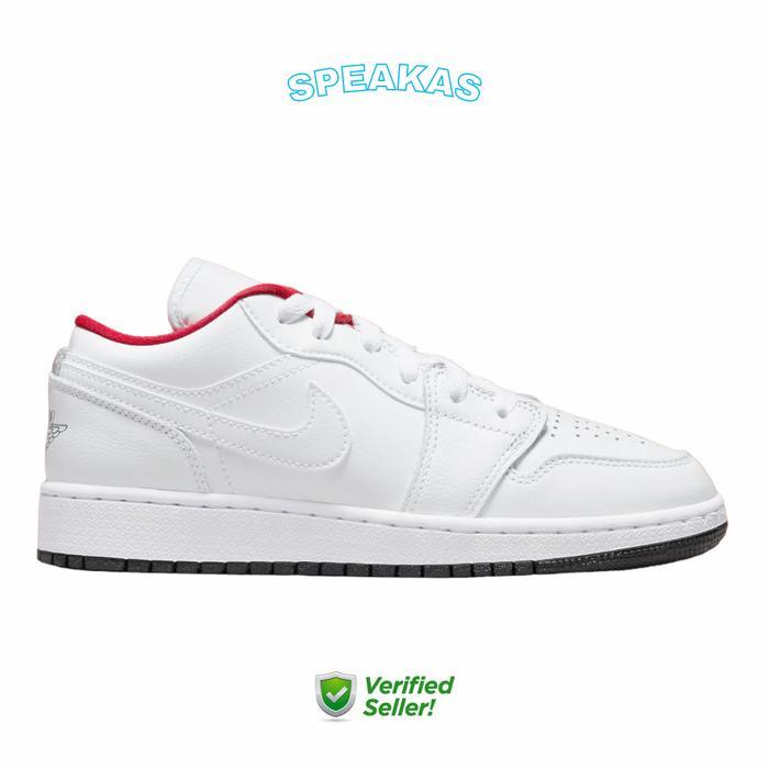 Nike Air Jordan 1 Low White Red (Gs) Original Bnib