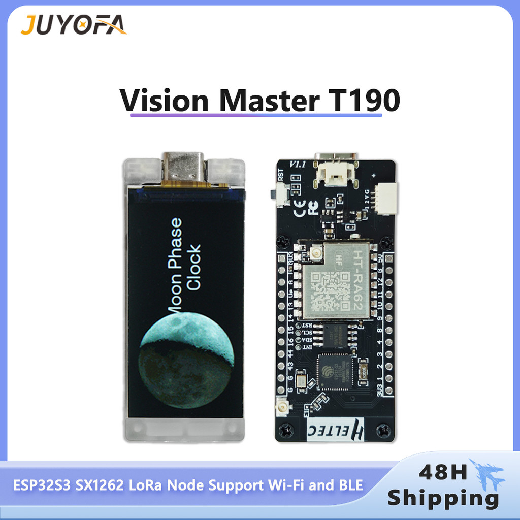 Meshtastic Heltec Vision Master T190 ESP32 SX1262 LoRa Devboard kit with 1.9-inch TFT-LCD Display