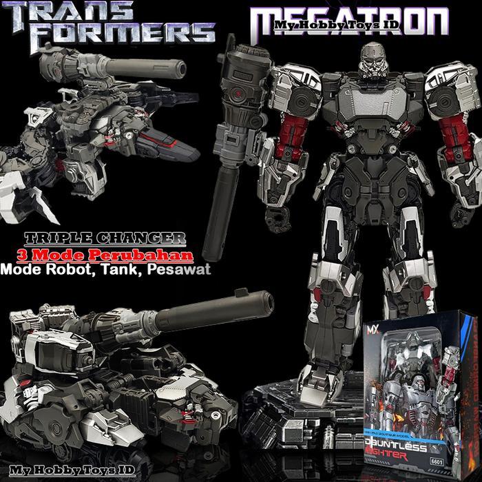 SALE ACTION FIGURE ROBOT TRANSSFORMERS MEGATRON TRANSFORMASI 3 MODE ROBOT MOBIL TANK PESAWAT OPTIMUS