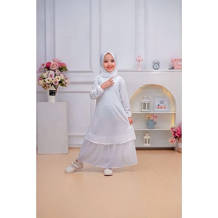 HOT PRODUCT Gamis Malaysia Anak Perempuan Ceruty Babydoll 3-10Thn Baju Dress Muslim