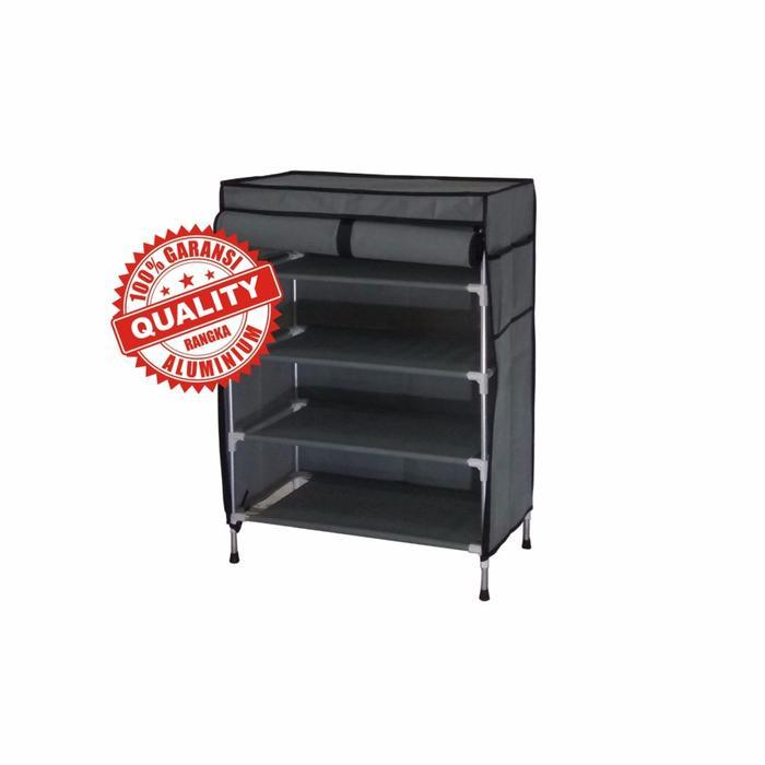 RAKITA - RAK SEPATU RS 004 - RANGKA ALUMINIUM