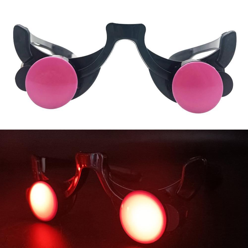 Led Glow Es Funny Red Eyes Halloween Clown Cosplay Anime Accessories For Christmas Bar Ktv Thday