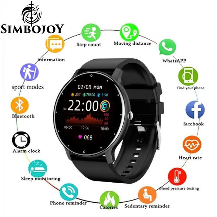 [Voucher] SIMBOJOY Smartwatch ZL02D Fitness Trackers Sleep Monitoring Jam Pintar