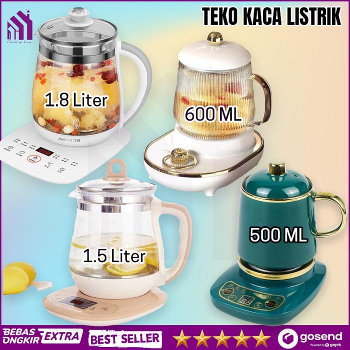 Teko Kaca Pemanas Air Listrik Kettle Glass Electric Elektrik