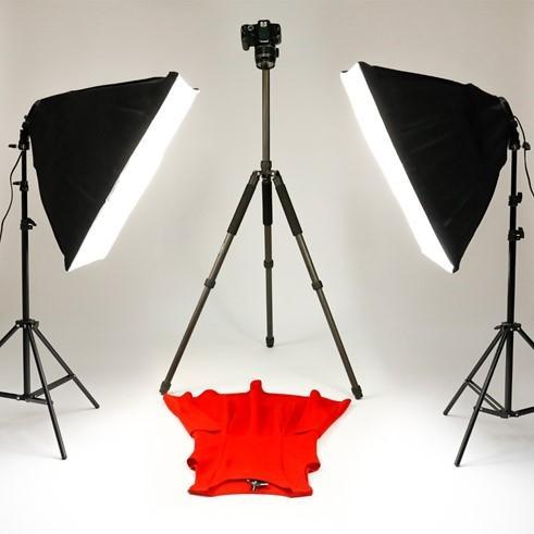 Paket Softbox Payung Diffuser Fotografi Lighting Tripod With Bohlam