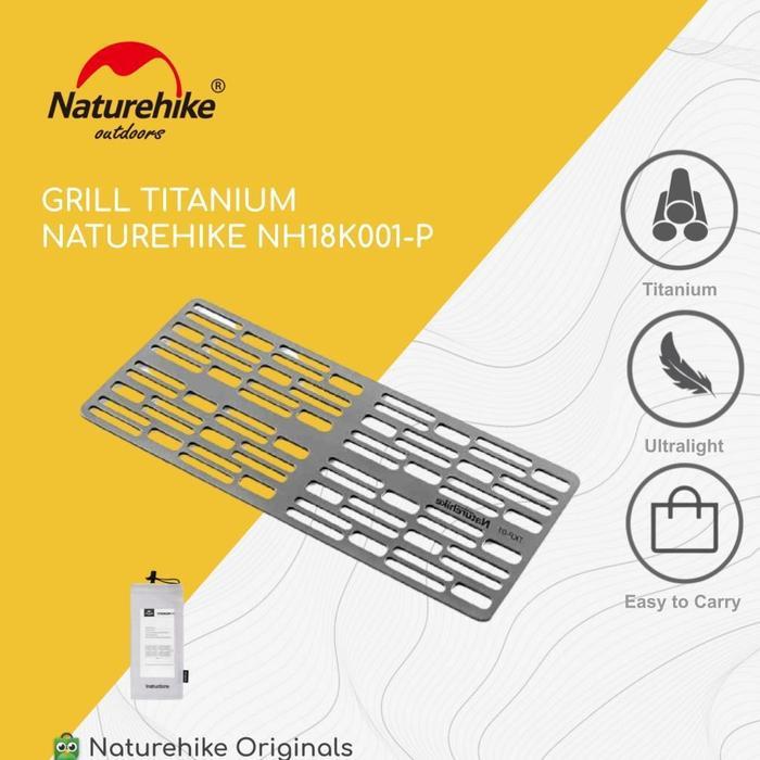 GRILL TITANIUM NATUREHIKE NH18K001-P BBQ PEMANGGAN CAMPING ULTRALIGHT