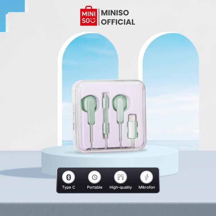 OUTNEW- Miniso Earphone In-Ear Headphones Type-C Half In-Ear Headphones Earphone Kompatibel