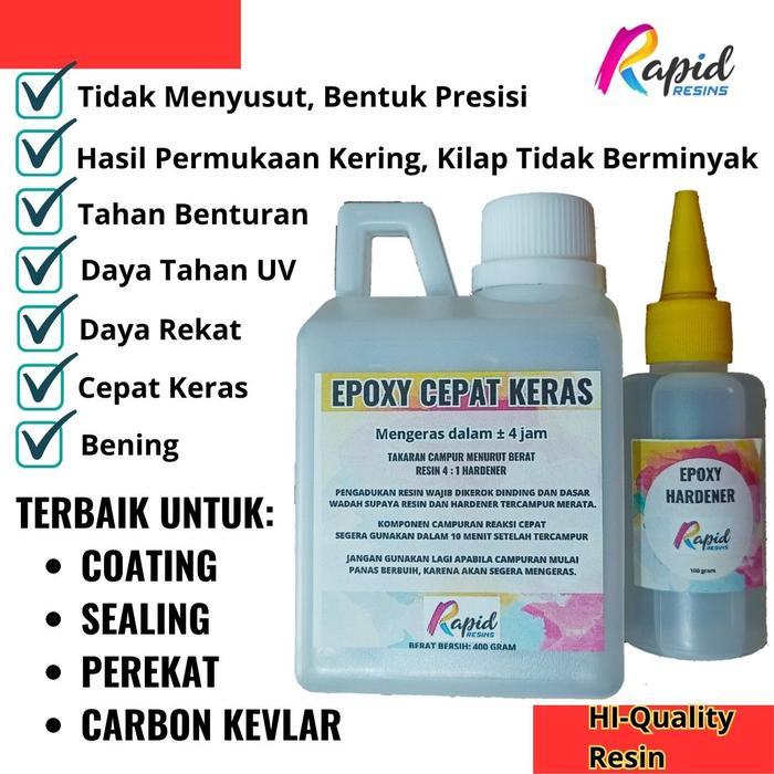 Epoxy Resin Bening Fast Cure Top Coat Untuk Lapis Karbon Carbon Kevlar