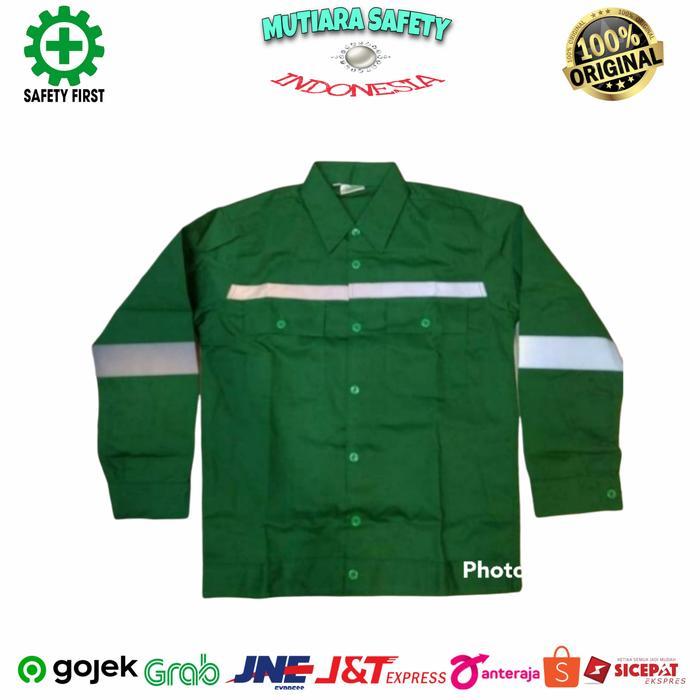 Baju Safety Lengan Panjang Imj / Seragam Proyek / Wearpack Hijau