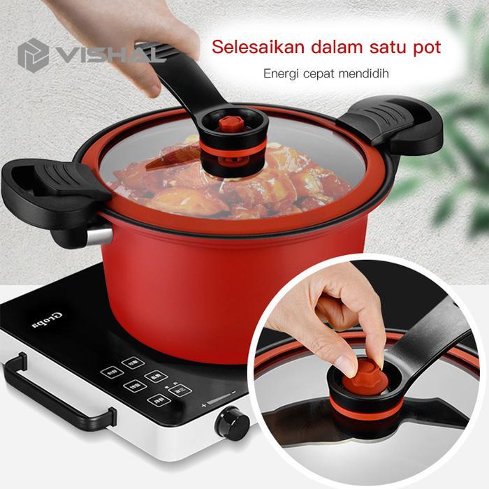 Cod Panci Presto Subron 3.5 Liter Teflon Pressure Cooker Totipotent Micro Pressure Cooker Pot 2L