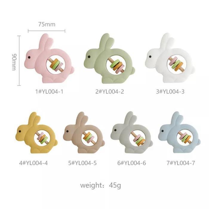 George Baby Silicon Teether Rattle Rabbit