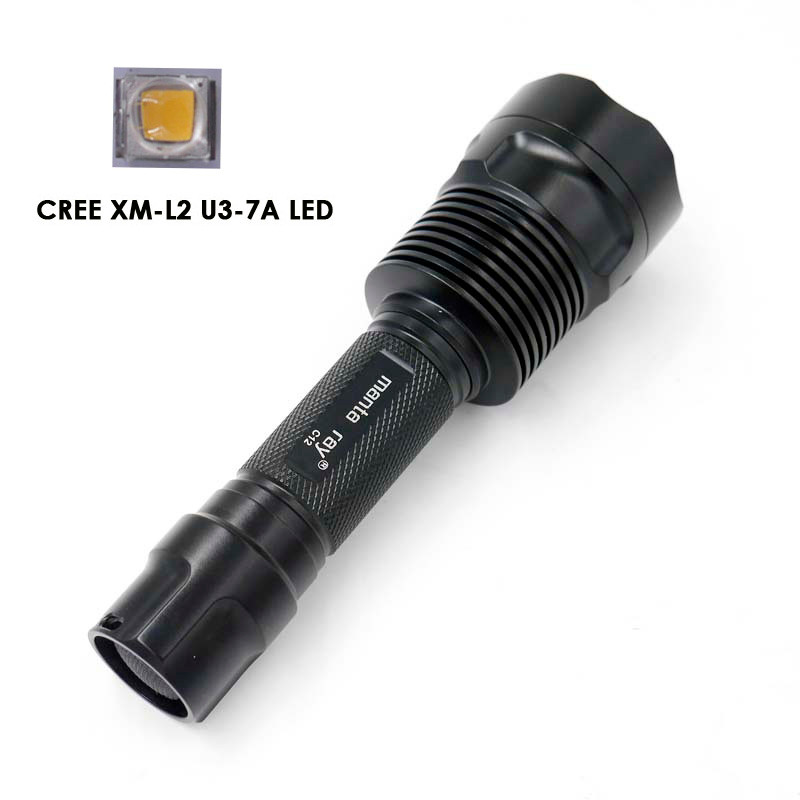 - Amc7135X10 High Power Led Flashlight Rechargeable Torch Cree Xm-L2