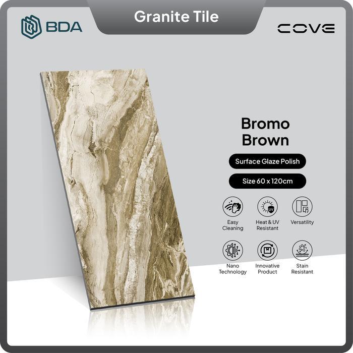 BDA Granite Tile Granit 120X60 Granit 60x120 Keramik Lantai Keramik Dinding Bromo Brown