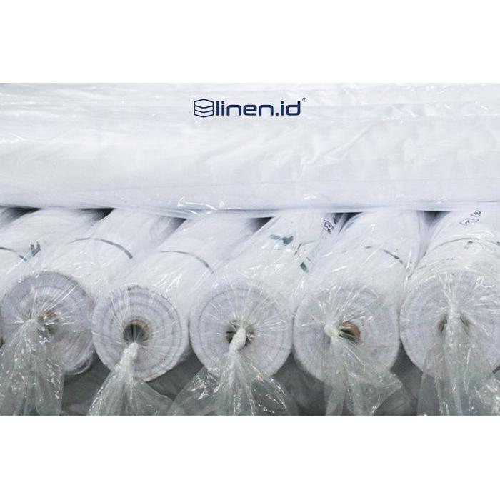 GROSIR - [Bahan Sprei Putih] Kain 100% Cotton Polos 200TC Lebar 300 cm