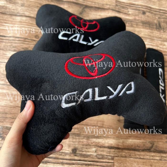 Bantal Mobil Calya Bantal Leher Jok Mobil Cover Seatbelt Calya Ori Original Asli