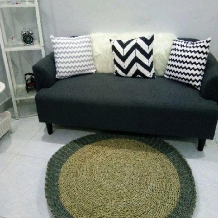 PO Rug Seagrass 150 cm List Grey / Karpet Anyaman Seagrass / Karpet