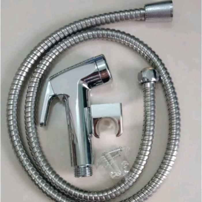 News Spray Shower Toilet Bidet Toilet Jet shower Toilet Kamar Mandi putih pvc Selang Set