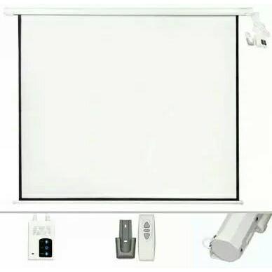 Screen Proyektor Motorized 84"/ layar proyektor otomatis 84" (2,1)mtr)