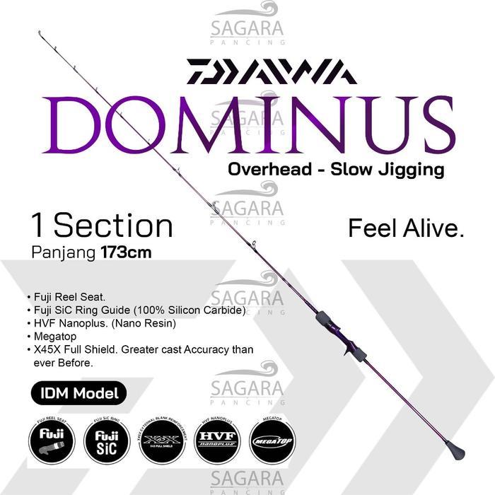 Joran Daiwa Dominus SJ TG Joran Slow Jigging Rod Jigging Joran Solid Carbon